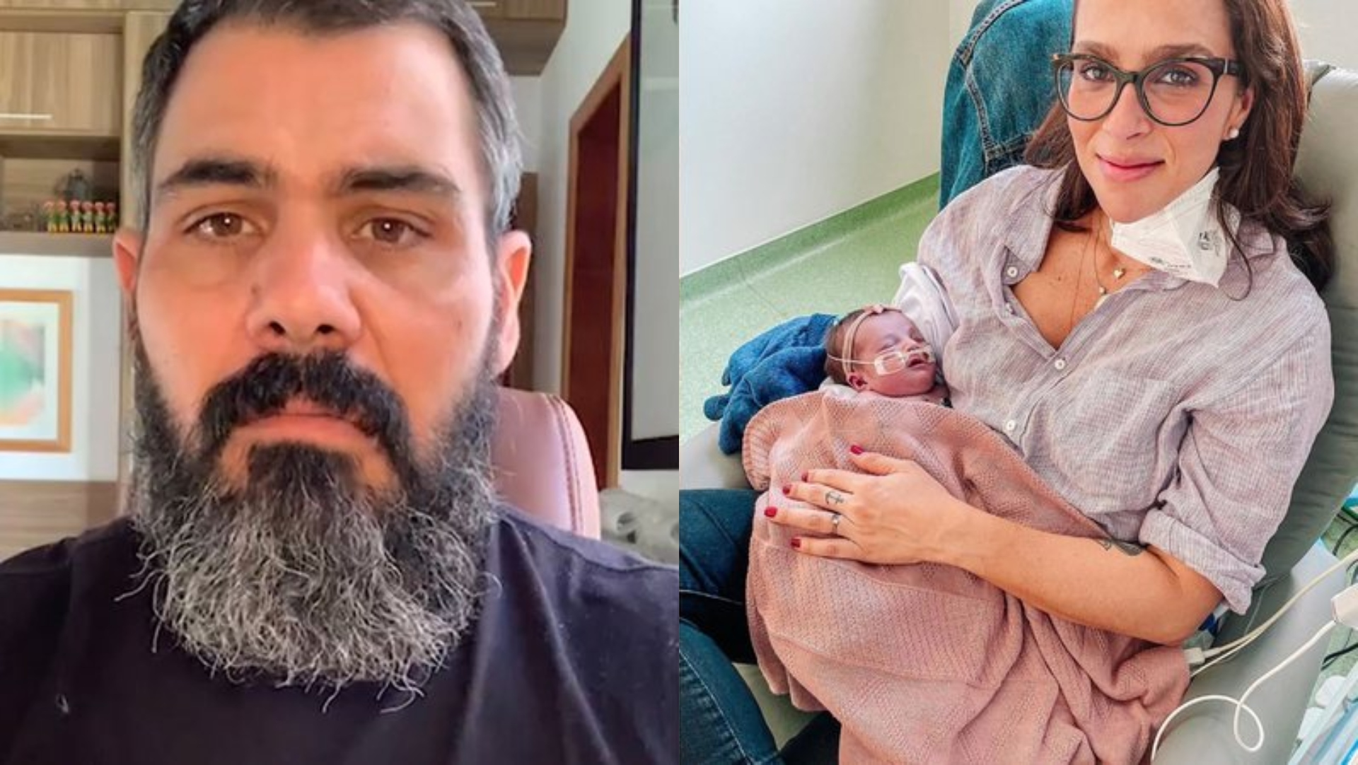 Três cirurgias e dia a dia na UTI: entenda o estado clínico da filha de Juliano Cazarré