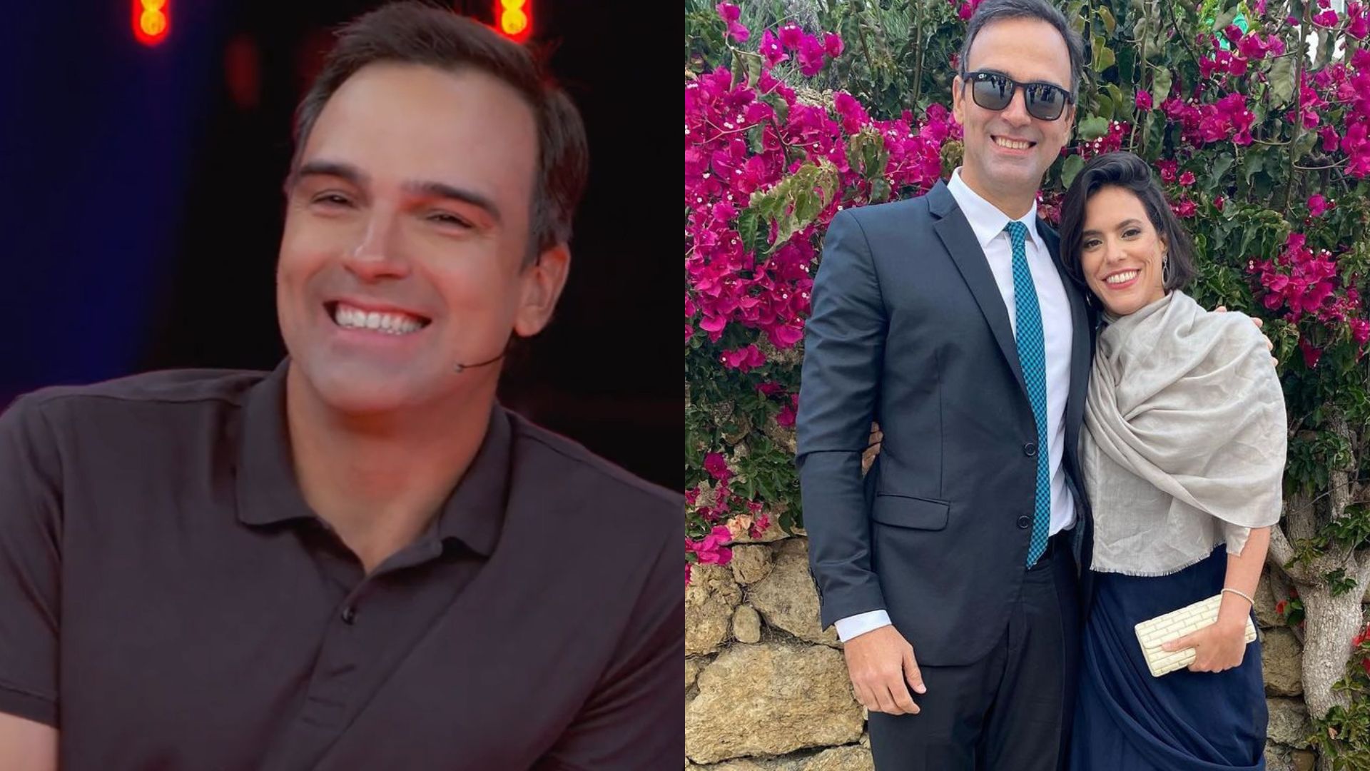 Tadeu Schmidt se emociona ao receber declaração de amor da esposa: “Para sempre”