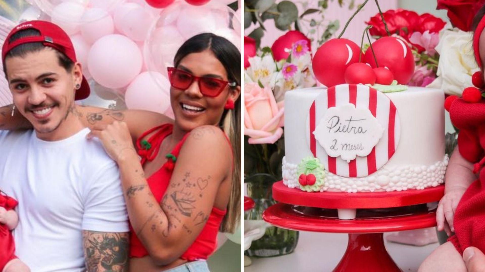 Tays Reis e Biel comemoram 2 meses da filha com festa minimalista: “Nosso amorzinho”