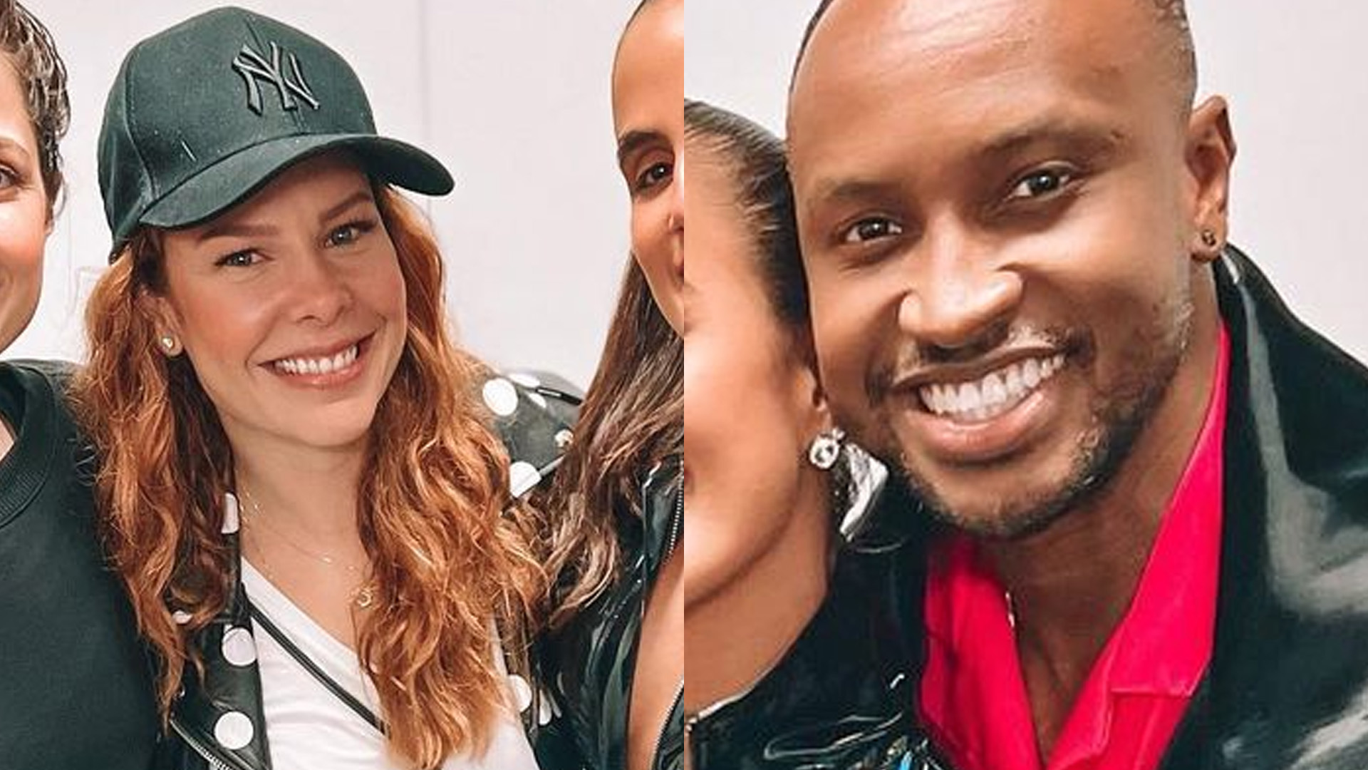 Thiaguinho e Fernanda Souza se reencontram e posam com as atuais namoradas: “Amo a gente”