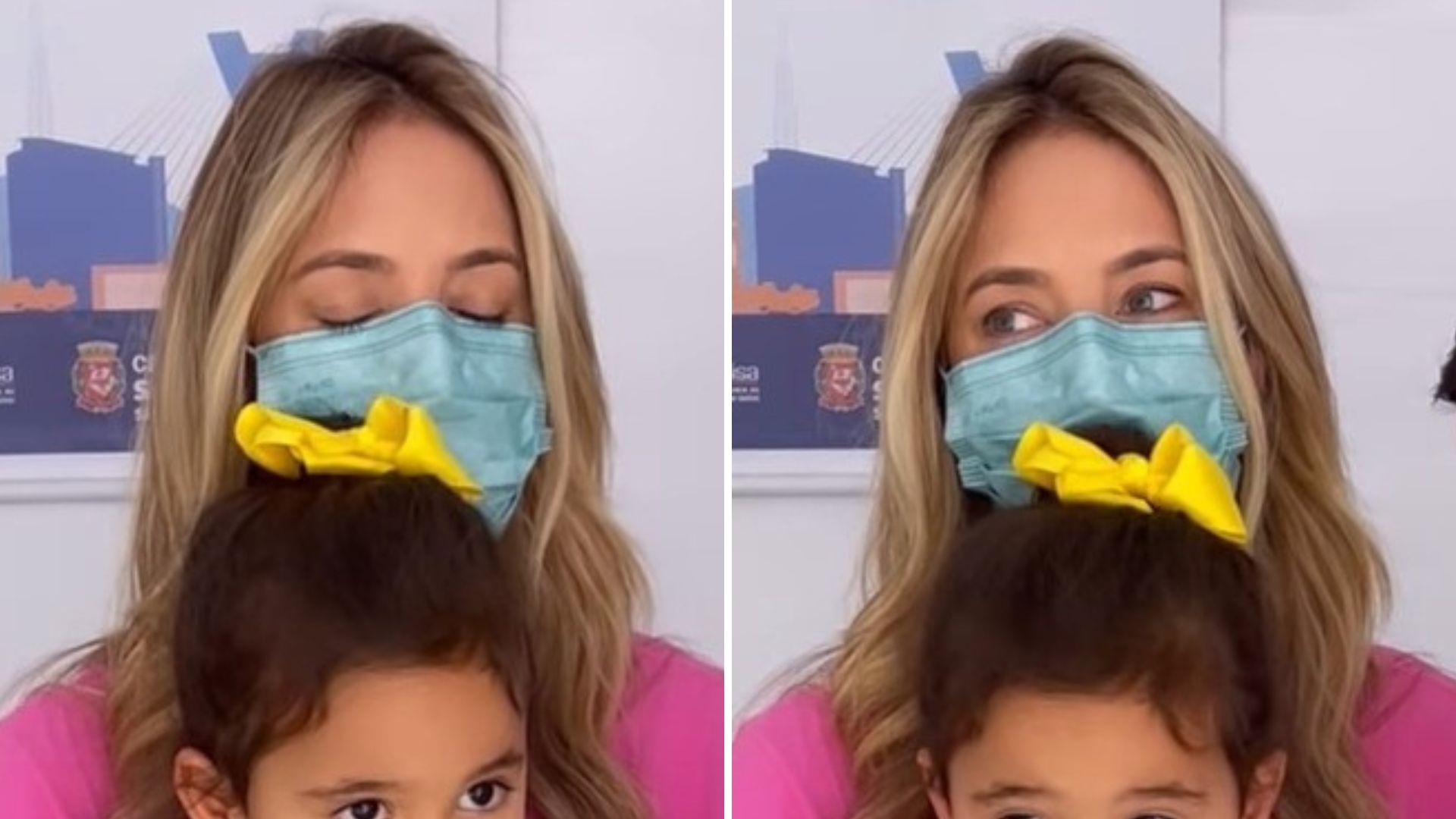 Filha de Ticiane Pinheiro e César Tralli toma vacina contra covid-19 e tem reação imprevista