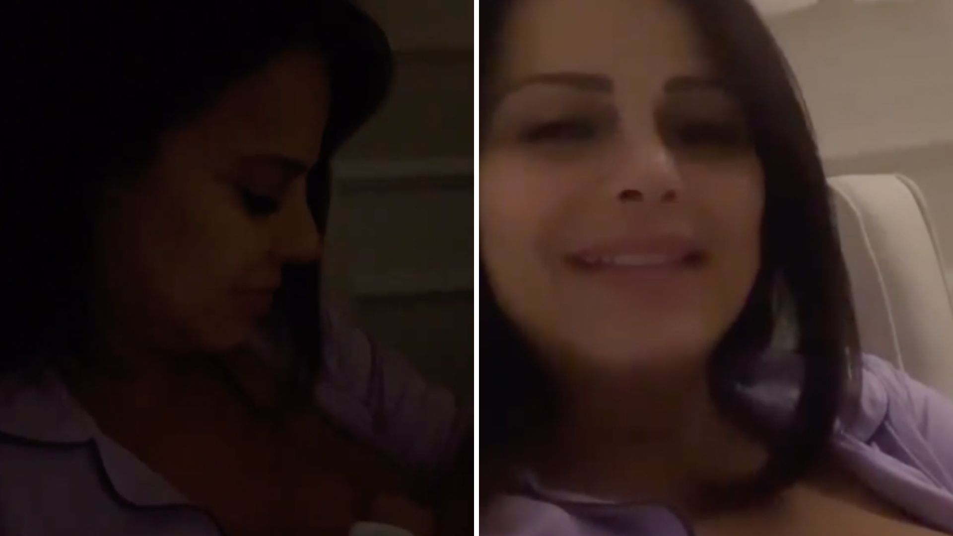 Na madrugada, Viviane Araújo amamenta Joaquim que surge grandão: “Bebê faminto”