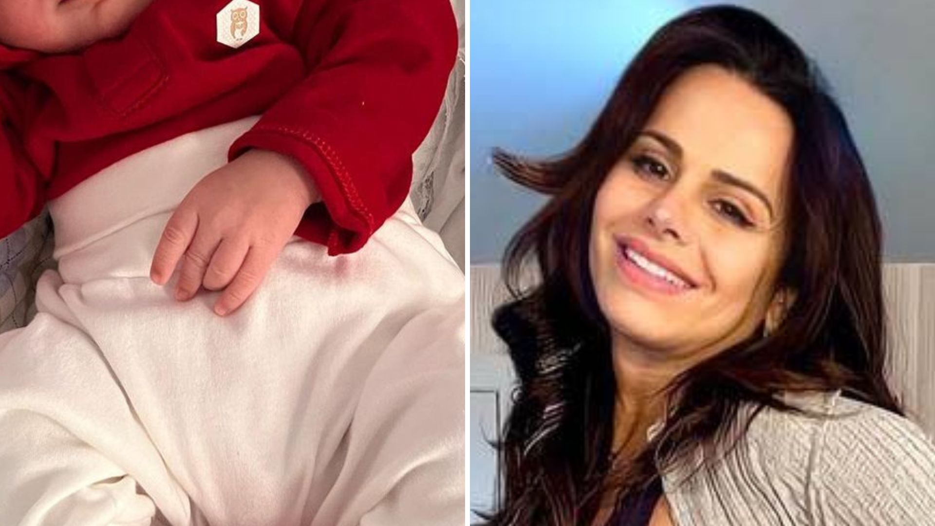 Viviane Araújo flagra filho recém-nascido fazendo pose e se derrete: “Alerta fofura”