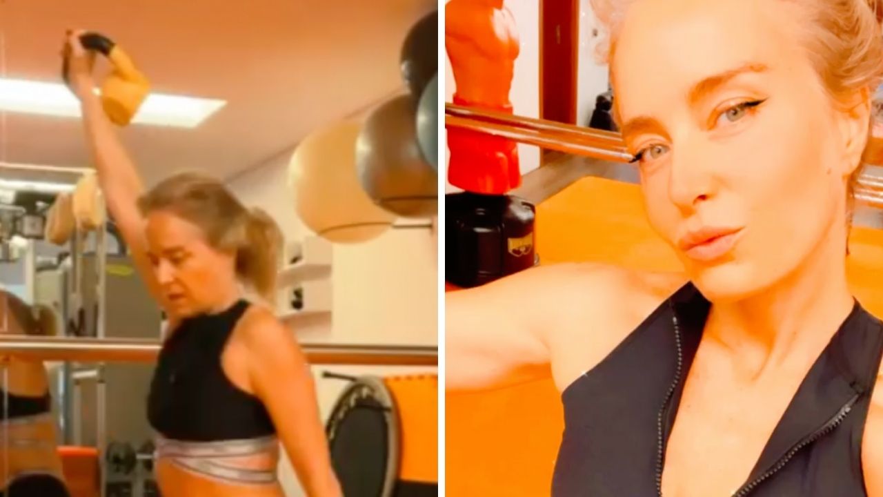 Barriga de Angélica aos 47 anos chama a atenção em vídeo nas redes sociais: “É real?”