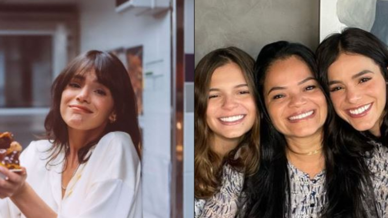 Bruna Marquezine mostra talento na cozinha e prepara bolo no aniversário de 18 anos da irmã: “Foi o que deu!”