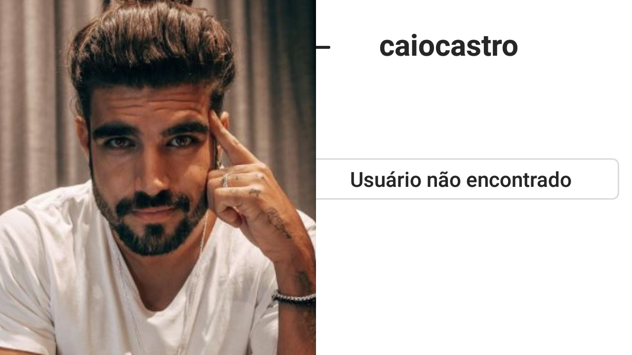 O que rolou? Caio Castro some das redes sociais após fim do namoro com Grazi Massafera