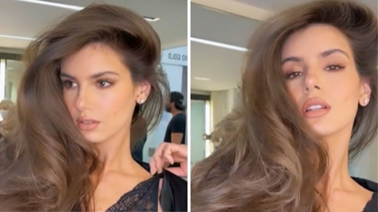De lingerie, Camila Queiroz sensualiza em vídeo e deixa seguidores babando: “A mais linda”