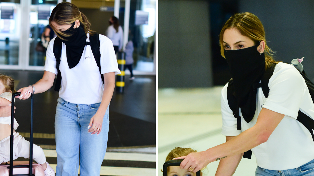Espoletinha! Claudia Leitte desembarca no Brasil ao lado da filha Bela que ‘apronta’ em aeroporto