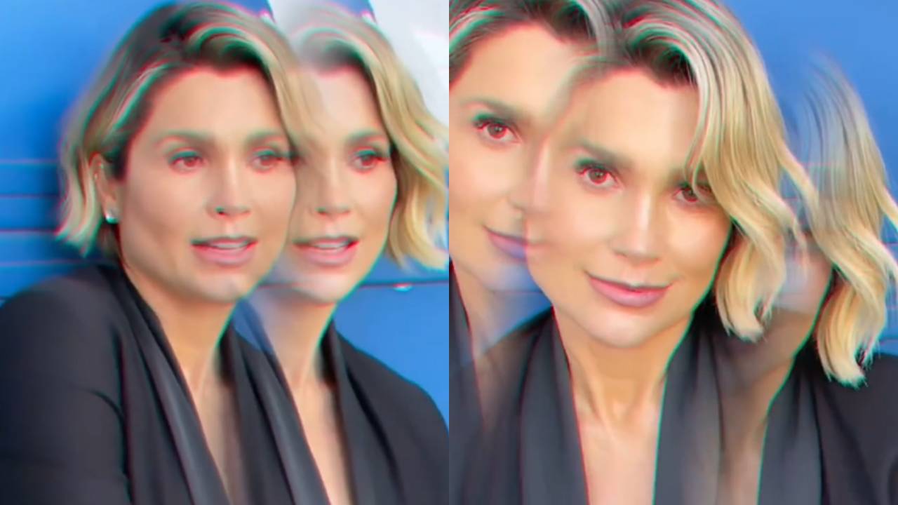 Sem sutiã, Flávia Alessandra abre o blazer e quase deixa os seios escaparem em ensaio ousado: “Sensual”