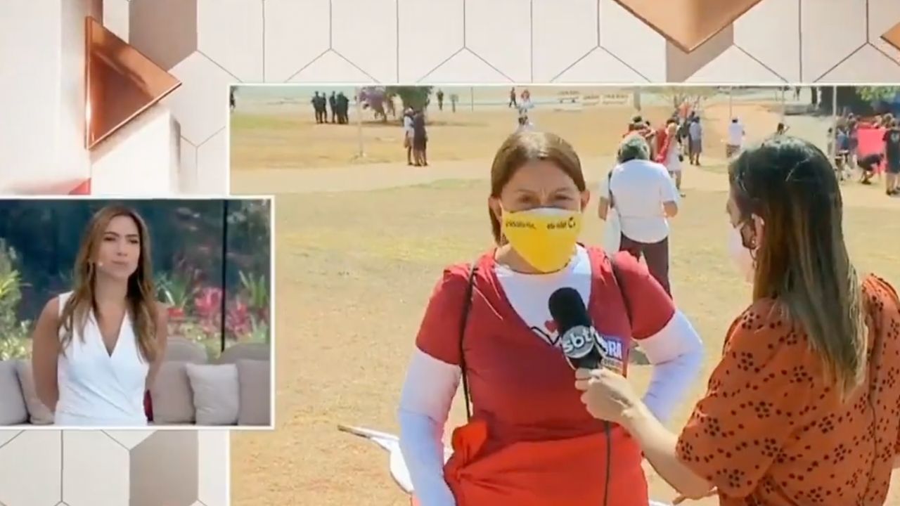 Mulher gera climão no SBT ao pedir ‘fora Bolsonaro’ em programa apresentado por Patrícia Abravanel