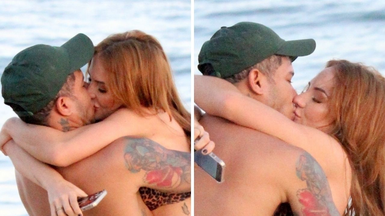 Após reconciliação, ex-BBB Gabi Martins e Tierry trocam beijos quentes na praia de Ipanema