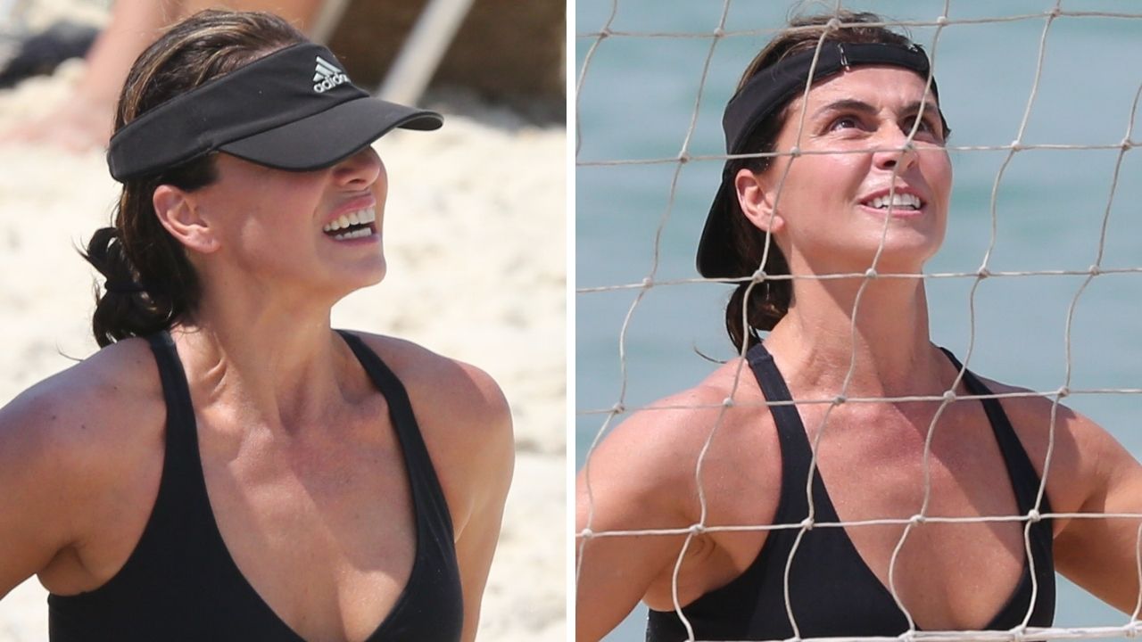 Aos 45 anos, Giovanna Antonelli treina pesado e exibe corpo de mocinha em dia de praia no Rio