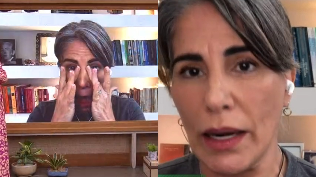 Ao vivo no ‘É de Casa’, Glória Pires chora ao falar da luta do marido contra a Covid-19: “Foi muito assustador”