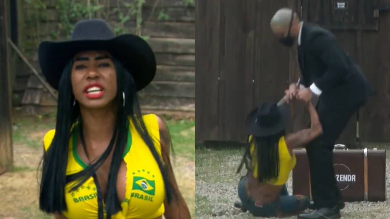 Inês Brasil invade sede de ‘A Fazenda 13’ e é arrastada para fora por segurança: “Não sou bandida”