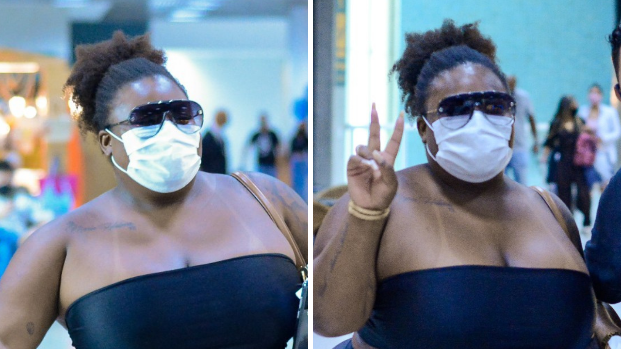 De top e legging, Jojo Todynho causa em aeroporto e atrai olhares ao exibir corpo mais sequinho
