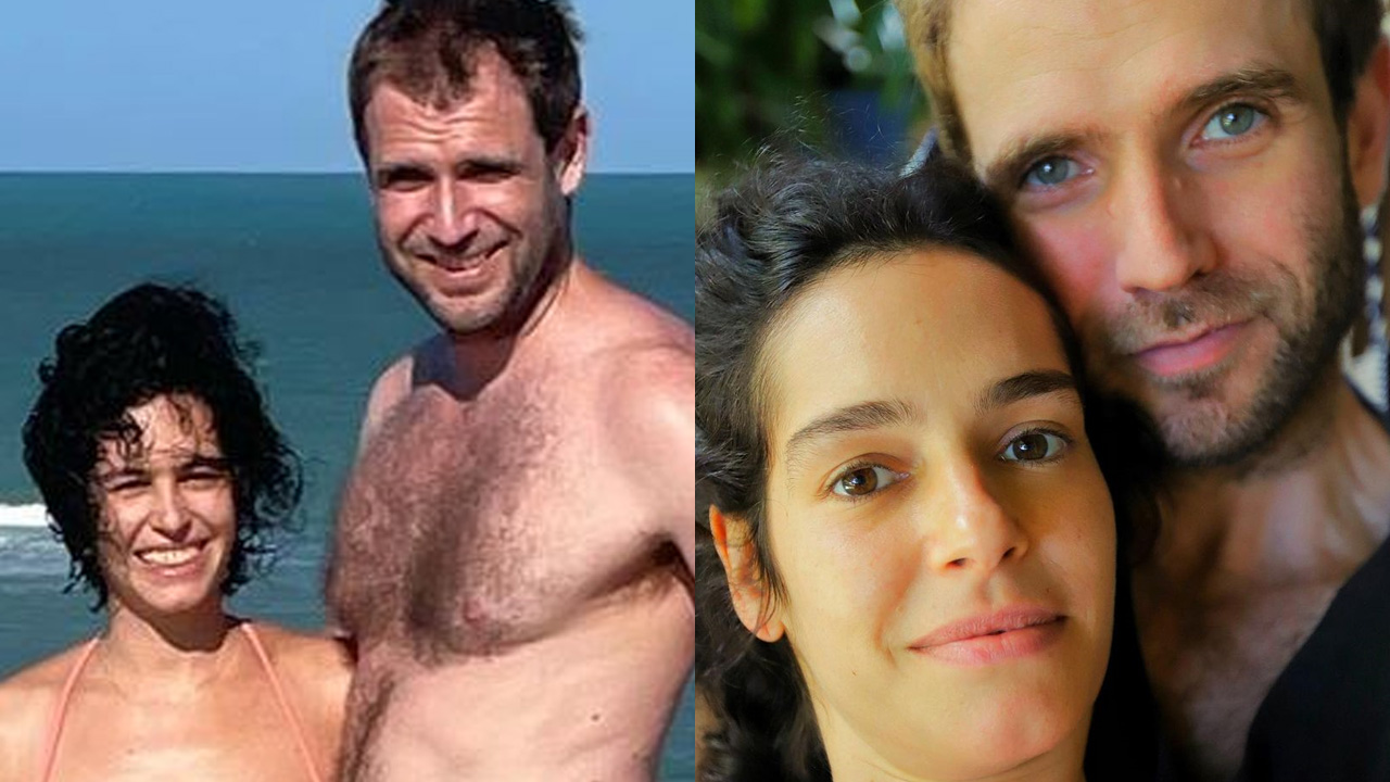 Tá crescendo! Maria Flor posa mostrando a barriguinha de grávida ao lado do marido: “Nossa pancinha”