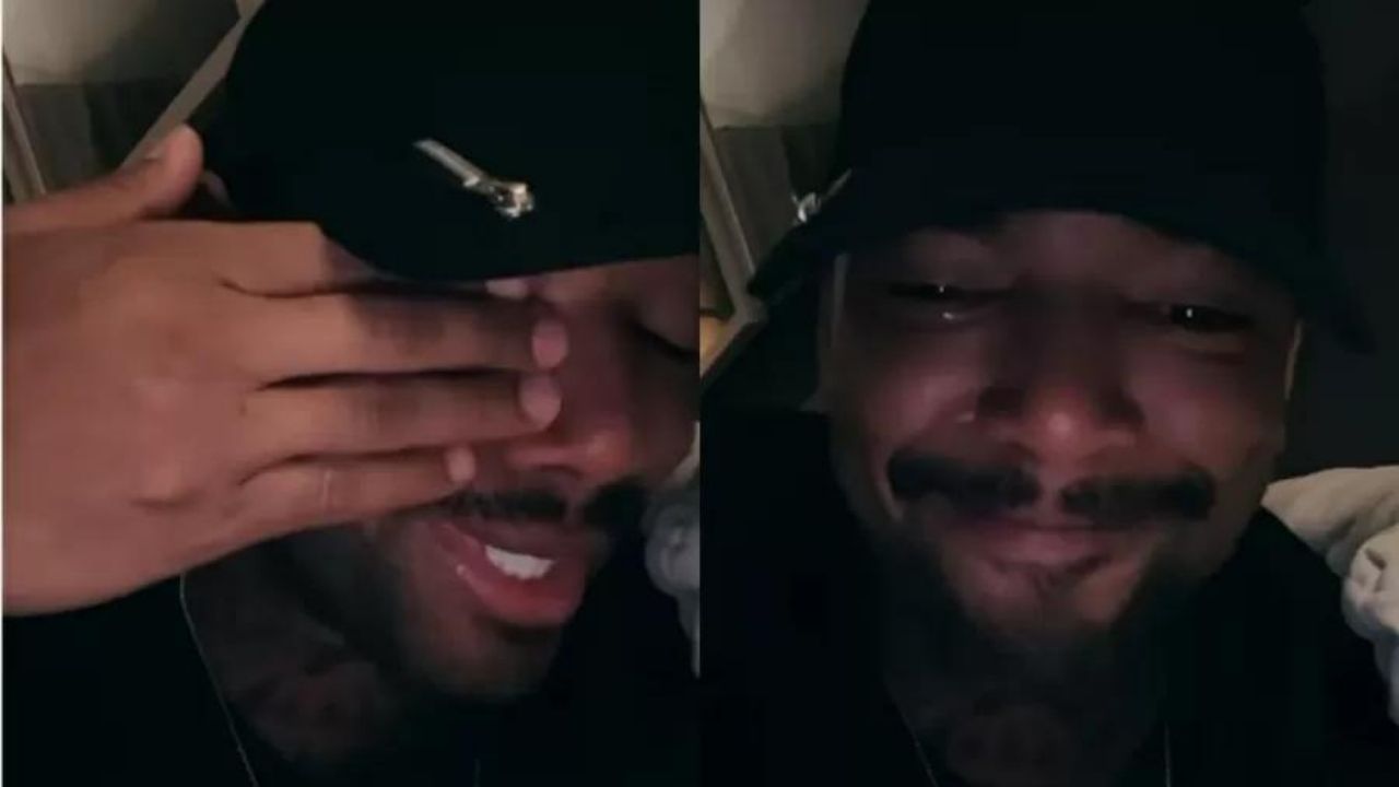 Fora de ‘A Fazenda’, Nego do Borel publica vídeo aos prantos: “Nunca senti tanta saudade de homem”