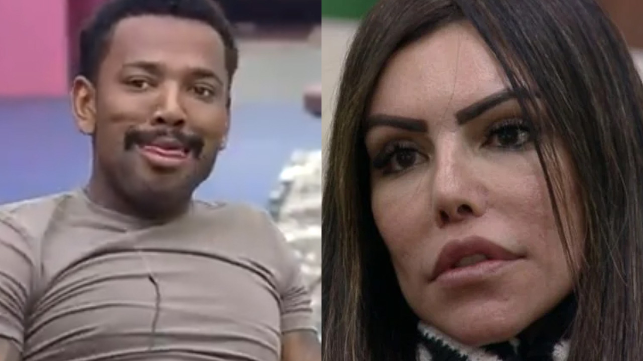 A Fazenda 13: Nego do Borel faz imitação debochada de Liziane Gutierrez e detona: “Tá parecendo o Coringa”