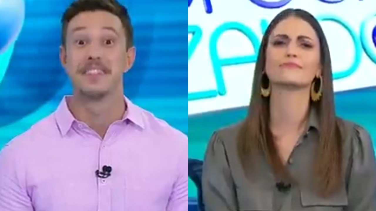 Opa! Gabriel Cartolano solta palavrão ao vivo no ‘Fofocalizando’ em plena tarde do SBT: “Nem f*dendo”