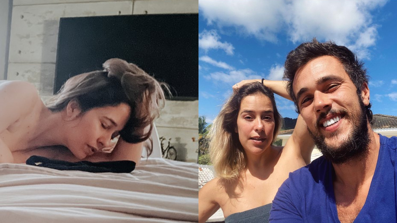 Paloma Duarte surge em clique completamente nua e marido, Bruno Ferrari, se derrete: ”Quero morar nessa brisa”