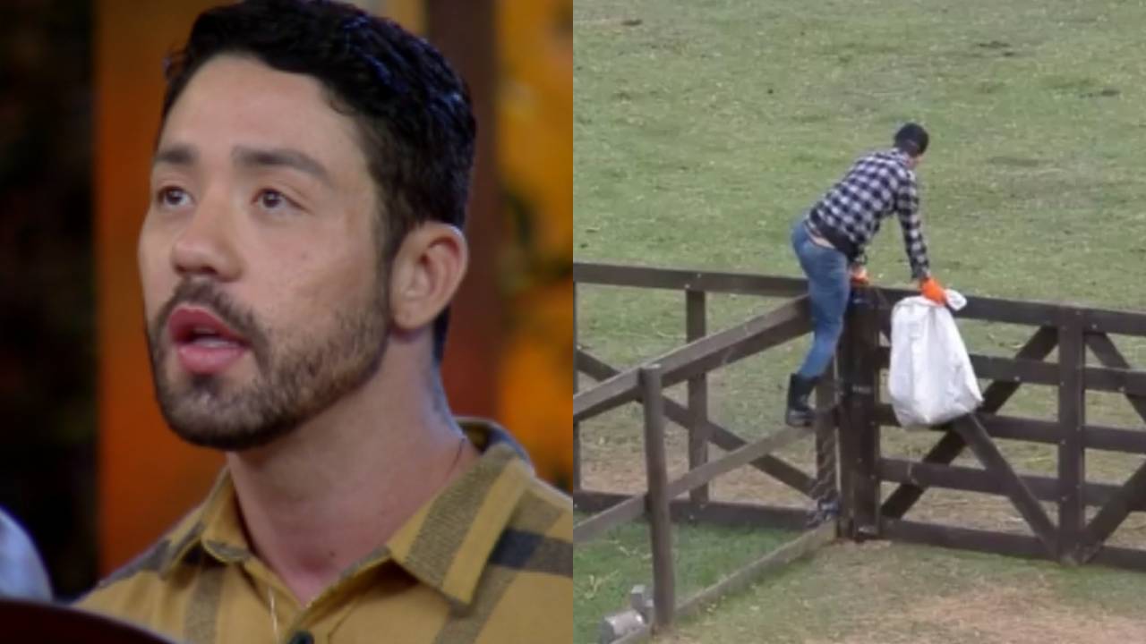 A Fazenda 13: Rico Melquiades entra em choque e pula a cerca por medo de vaca com chifres: “Sua louca”