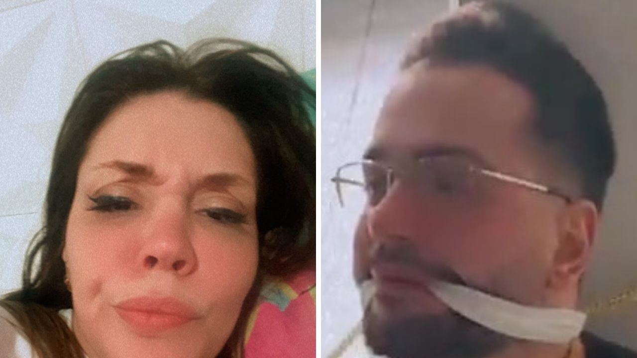 Simony se irrita após marido perder a aliança e amarra ele na pilastra: “Vai ficar de castigo”