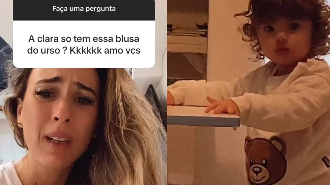 Tatá Werneck se irrita após seguidor criticar as roupas da filha: “Ficar colocando grife na criança?”