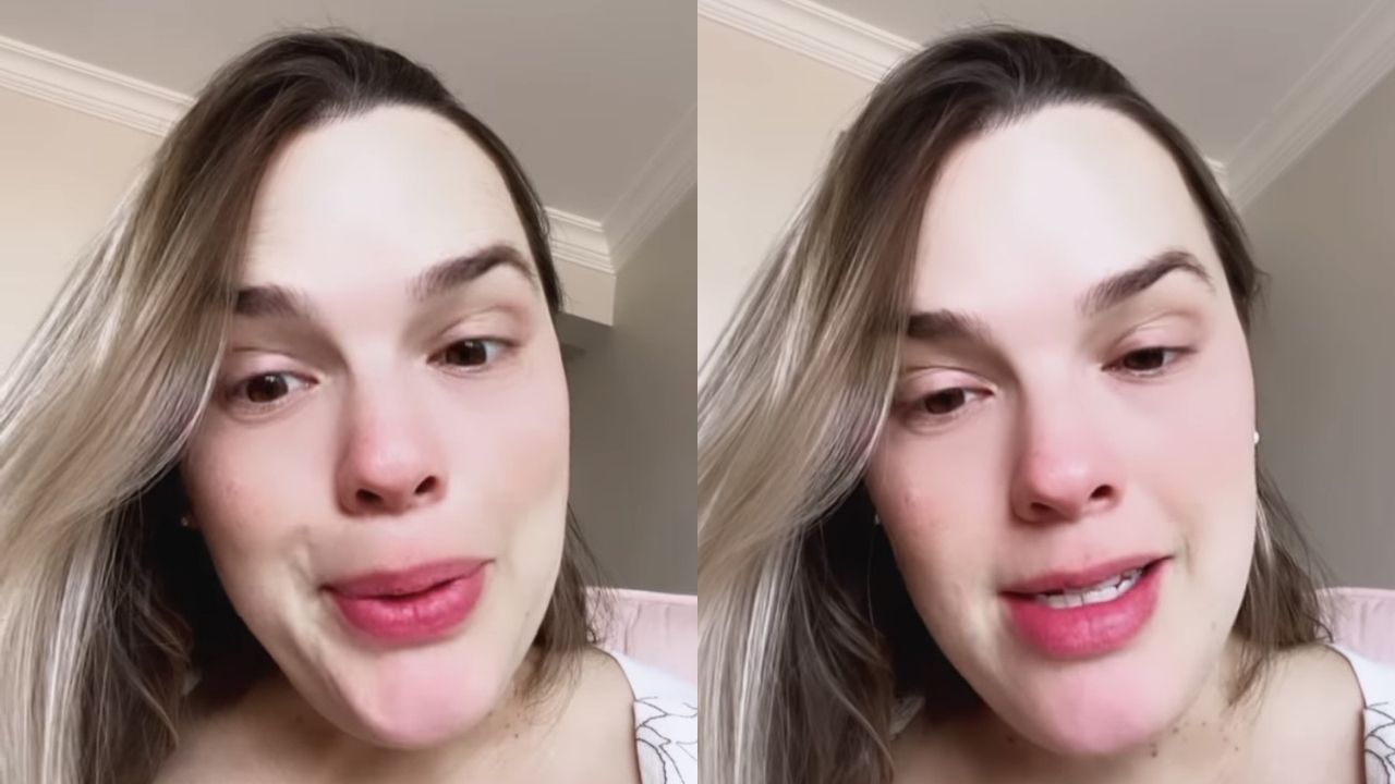 Thaeme Mariôto revela que seios estão machucados após a chegada de Ivy: “Muito gulosa”
