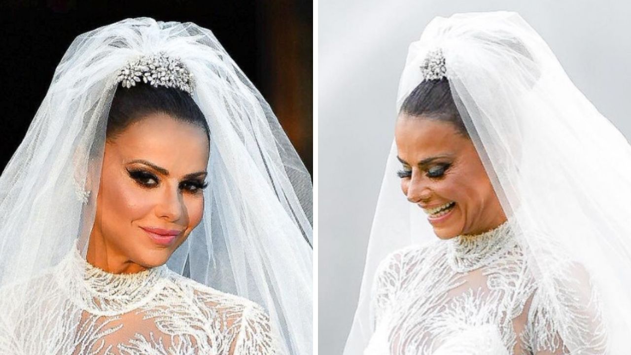 Simplesmente divina! Viviane Araújo escolhe vestido tipo princesa avaliado em R$ 80 mil para subir ao altar