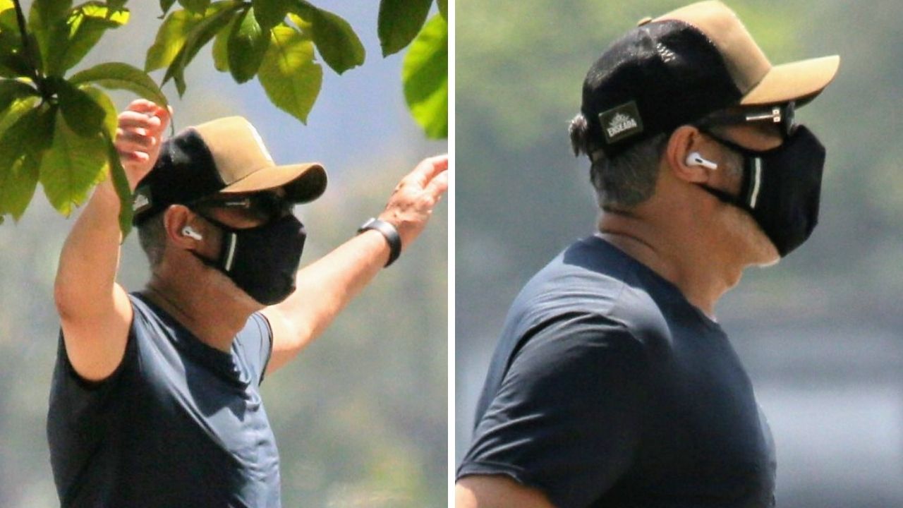 Mais sequinho, William Bonner é flagrado se alongando e correndo em dia de calorão no Rio de Janeiro